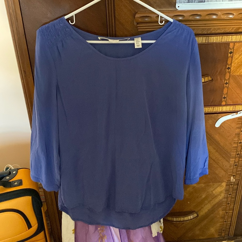 Max Studio 100% silk shirt, 3/4 sleeves